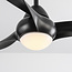 Black Wieke ceiling fan with LEDs and adjustable colour temperature
