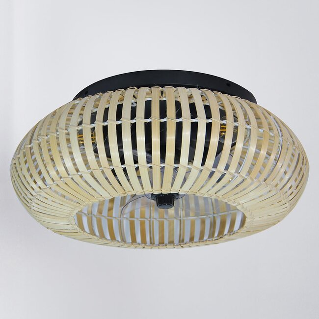 Bamboo ceiling fan with summer and winter mode - Paco