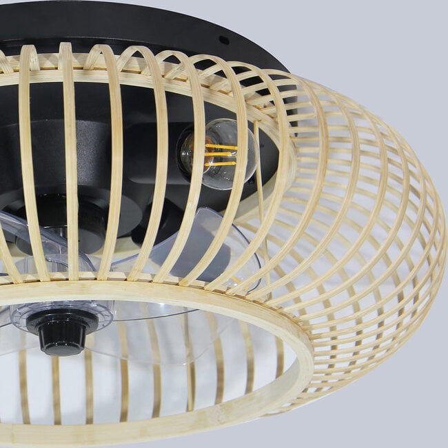 Ceiling fan Paco - bamboo with summer/winter function