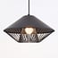 Modern pendant light Aiva with semi-open slatted shade