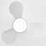 Compact White ceiling fan incl. LED and remote control - Vejas