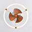 Ceiling fan Zefiros with integrated LED, dimmable - bamboo