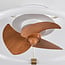 Ceiling fan Zefiros with integrated LED, dimmable - bamboo