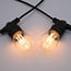 Solar string lights 10 metres with 20 W-shaped filament bulbs and 20W solar panel