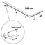 1-phase track system set of 3 metres with Jill spotlights, white