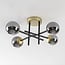 4-light ceiling light Caleb - mirrored smoked glass