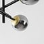 4-light ceiling light Caleb - mirrored smoked glass