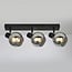 ceiling light Detroit - smoked glass and black steel