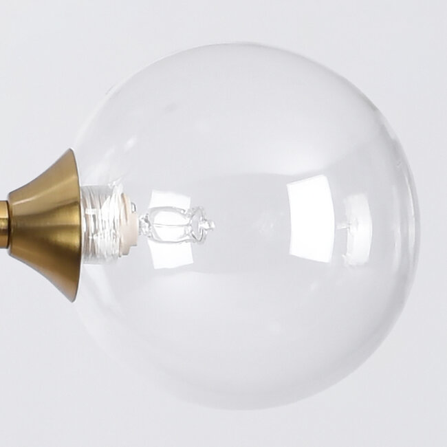 Pendant light Aster - gold with transparent glass