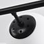 7-light pendant light Hepta - opal glass and black