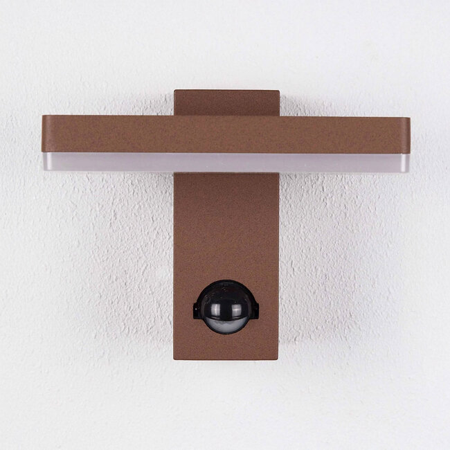 Roberto wall lamp with sensor - rust brown