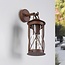 Stainless steel industrial outdoor wall light Alicia - rust brown