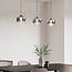 3-step dimmable 3-light pendant light Vive - smoked glass