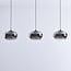 3-step dimmable 3-light pendant light Vive - smoked glass