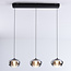 Pendant lamp with smoked glass and 3-step dimmable LEDs - Vive