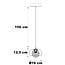 3-step dimmable pendant light Amani - smoked glass