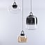 3-step dimmable 3-light Art Deco pendant light Ceylin - various glass colours