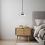 3-step dimmable pendant light Aylin - oval clear glass and black