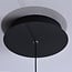 3-step dimmable pendant light Aylin - oval clear glass and black
