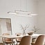 Modern 3-step dimmable pendant light Aya - nickel with integrated LED