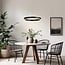 Designer pendant lamp Cercle in black with dimmable LED rings
