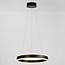 Designer pendant lamp Cercle in black with dimmable LED rings