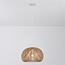 Boho wooden pendant light Medis - round