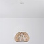 Boho wooden pendant light Medis - round