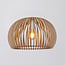 Boho wooden pendant light Medis - round