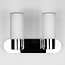Contemporary bathroom wall light with chrome, IP44 - Estera