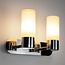 Contemporary bathroom wall light with chrome, IP44 - Estera