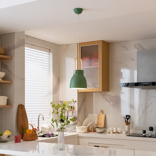 Rustic pendant lamp Zelena - green