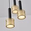 3-light pendant light Aur - black and gold with honeycomb design