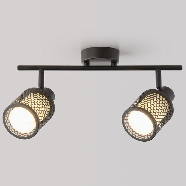 Ceiling light with honeycomb design, 2-light - Buchi