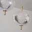 3-light pendant light Hopea with 3-step dimmable LED - gold