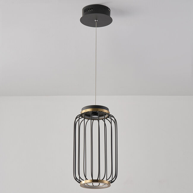 pendant light Puri with integrated LED - black and gold