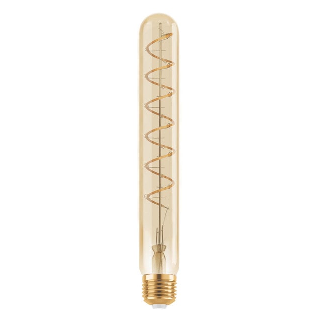 E27 dimmable tubular LED bulb amber spiral 30 cm