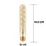 E27 dimmable tubular LED bulb amber spiral 4W (1600K)