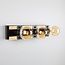 3-light wall lamp Nolan with wooden details - black and wood
