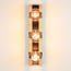 3-light wall lamp Nolan with wooden details - black and wood