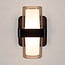 2-light outdoor wall light Diona - black with integrated LED