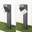 Outdoor floor lamp Elpida with adjustable spotlight - anthracite with integrated LED