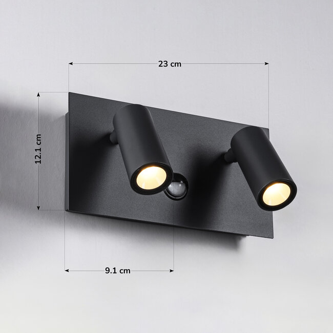 Outdoor wall lights with adjustable spotlights Filia - anthracite