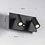 Outdoor wall light Filia with sensor and adjustable spotlights - anthracite