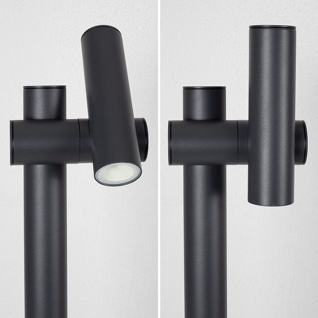 Adjustable outdoor floor lamp Thesa - anthracite with integrated LED