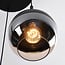 3-light pendant light Victor in amber glass - amber and black