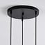 3-light pendant light Victor in amber glass - amber and black