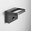 Adjustable outdoor wall light Greg with sensor - black integrated LED