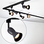 Modern 3-metre single-phase track lighting system with Elle spotlights - Ceiling spotlights