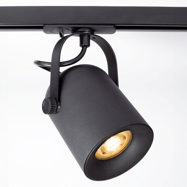 Modern 3-metre single-phase track lighting system with Julien spotlights - ceiling lights